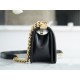 Chanel Leboy Black and Gold Small Lambskin  