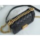 Chanel Leboy Black and Gold Small Lambskin  