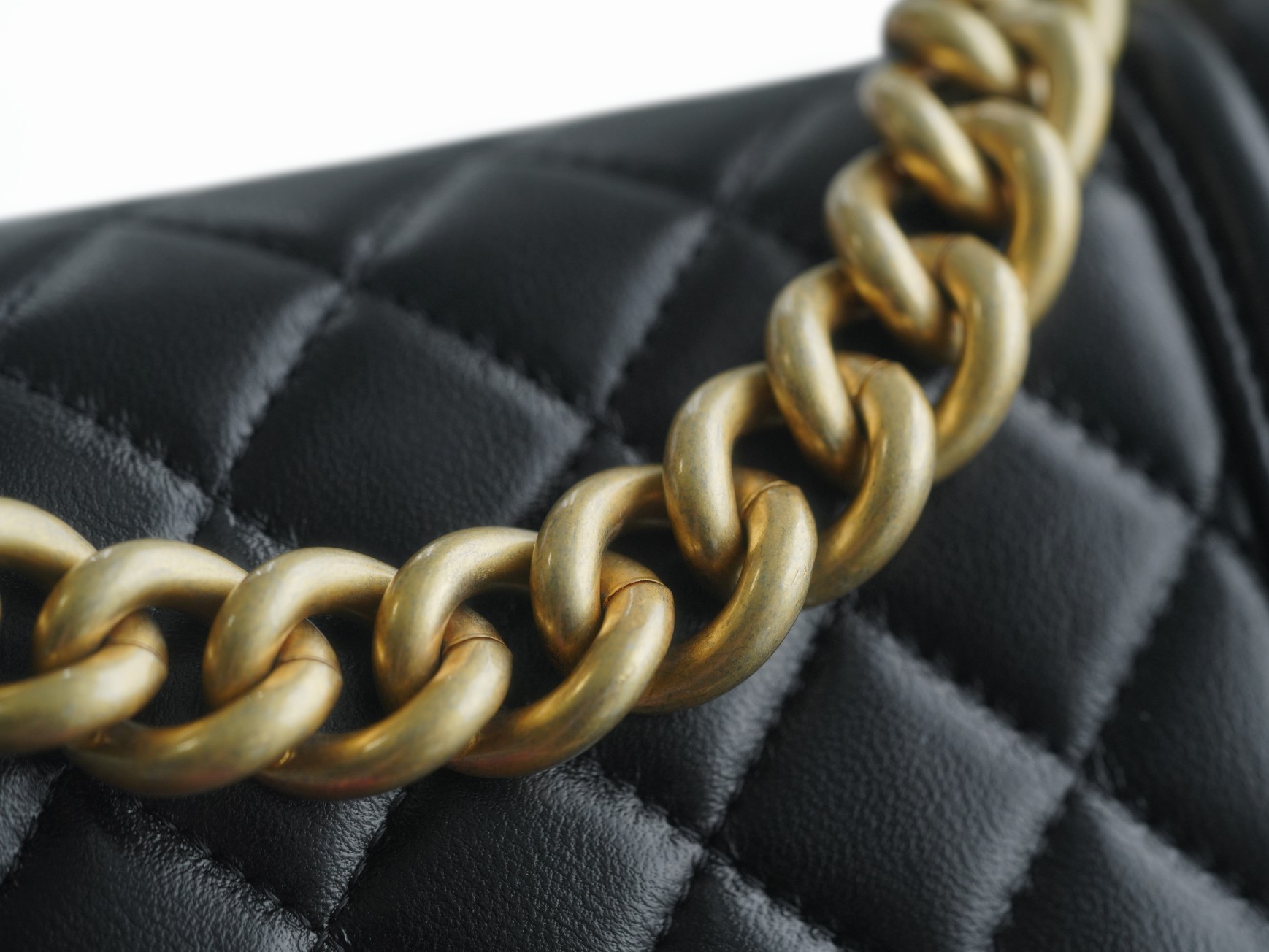 Chanel Leboy Black and Gold Small Lambskin  