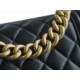 Chanel Leboy Black and Gold Small Lambskin  