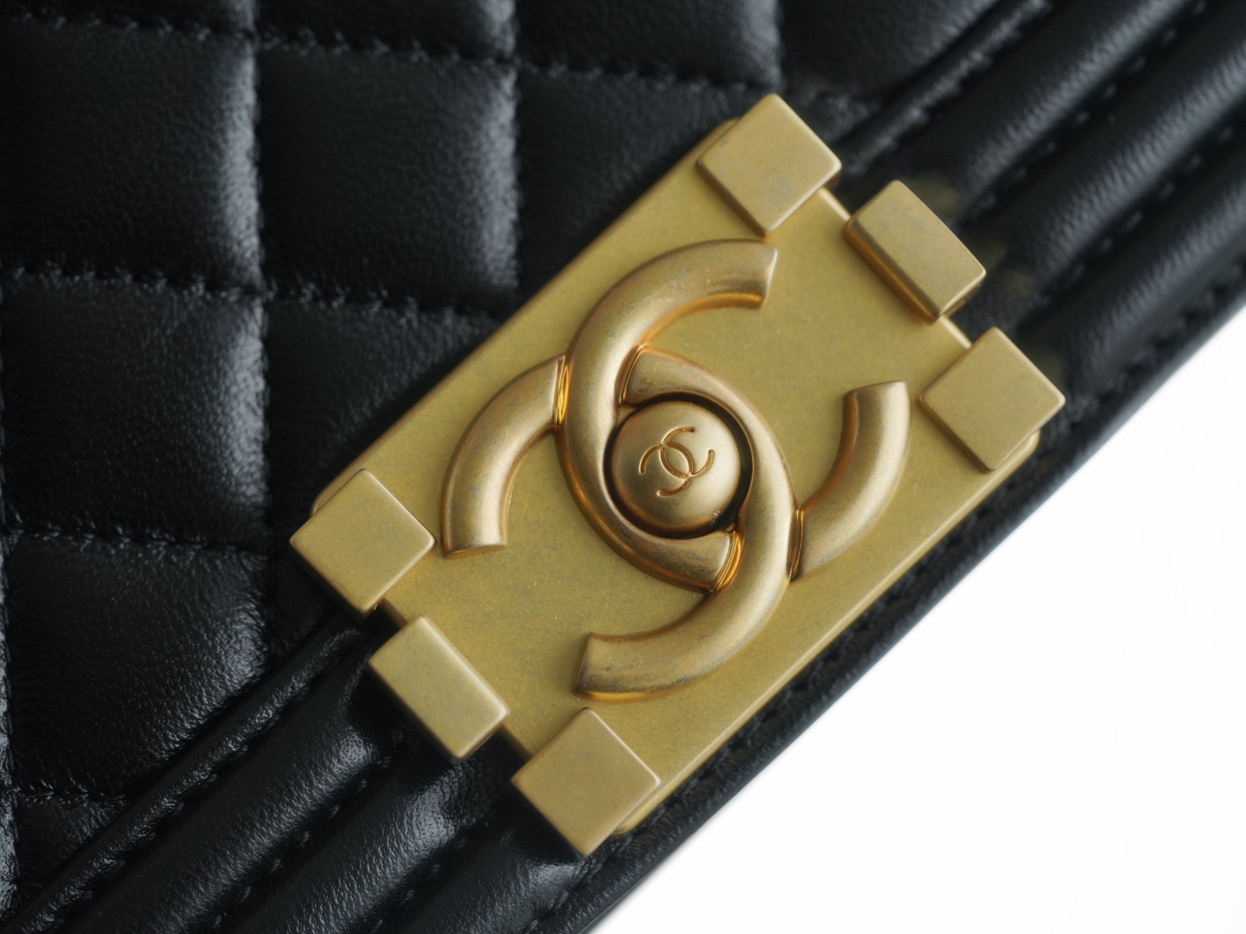 Chanel Leboy Black and Gold Small Lambskin  