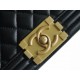 Chanel Leboy Black and Gold Small Lambskin  