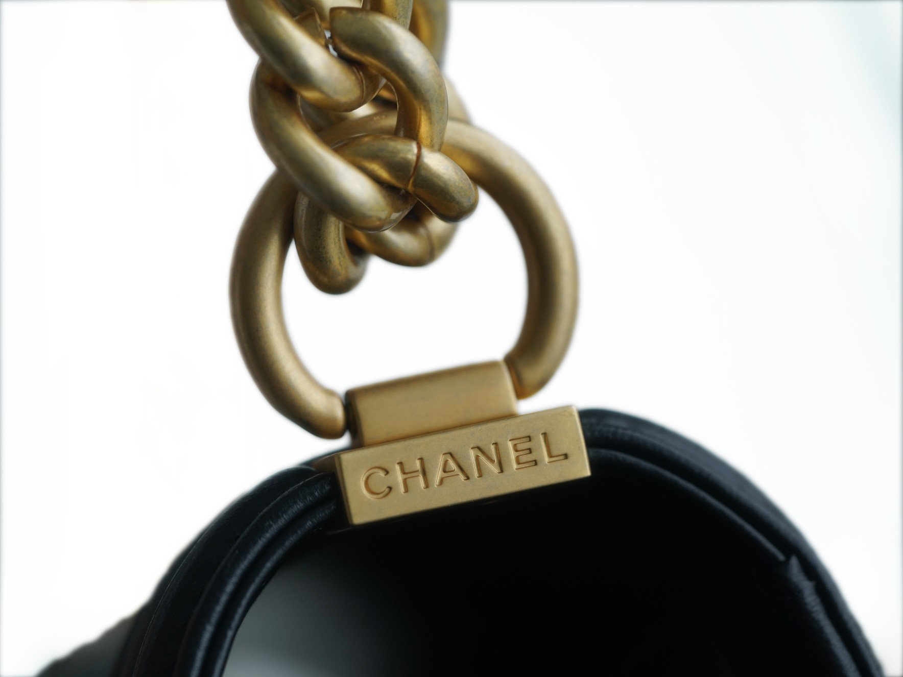 Chanel Leboy Black and Gold Small Lambskin  