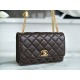 Chanel 22K Small Gold Bar Adjustment Deep Brown  