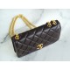 Chanel 22K Small Gold Bar Adjustment Deep Brown  