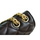 Chanel 22K Small Gold Bar Adjustment Deep Brown  