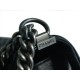 Chanel Leboy Black and Silver Small Lambskin  