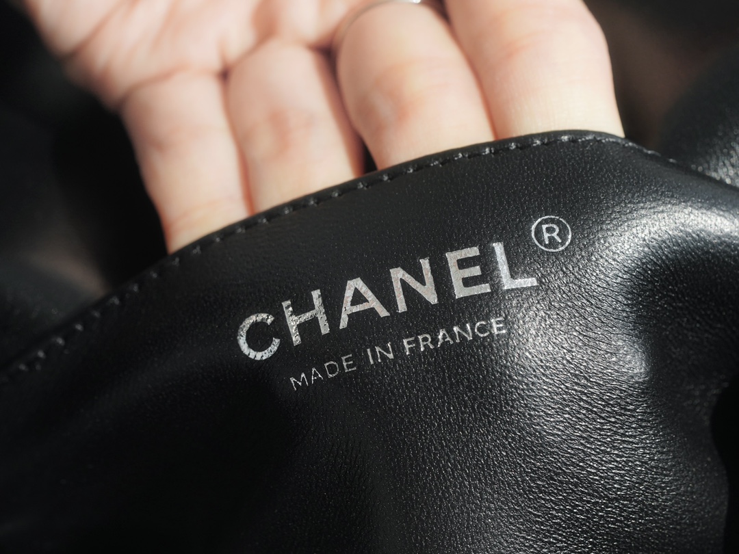 Chanel Leboy Black and Silver Small Lambskin  