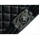 Chanel Leboy Black and Silver Small Lambskin  