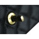 CF Mini Classic Flap Lizard-Print Calfskin Black and Gold  