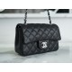 CF Mini Classic Flap Lizard-Print Calfskin Black and Silver  