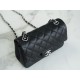 CF Mini Classic Flap Lizard-Print Calfskin Black and Silver  