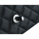 CF Mini Classic Flap Lizard-Print Calfskin Black and Silver  