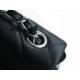 CF Mini Classic Flap Lizard-Print Calfskin Black and Silver  