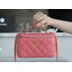 Chanel 22S Cut-Out Handle Long Box Coral Pink  