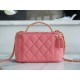 Chanel 22S Cut-Out Handle Long Box Coral Pink  