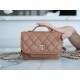 Chanel 22B Mini Postman Bag Caramel Caviar Calfskin  