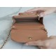 Chanel 22B Mini Postman Bag Caramel Caviar Calfskin  