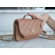 Chanel 22B Mini Postman Bag Caramel Caviar Calfskin  