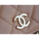 Chanel 22B Mini Postman Bag Caramel Caviar Calfskin  