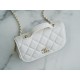 Chanel 22B Mini Postman Bag White Caviar Calfskin  