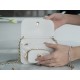 Chanel 22B Mini Postman Bag White Caviar Calfskin  