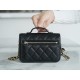 Chanel 22B Mini Postman Bag Black Caviar Calfskin  