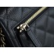 Chanel 22B Mini Postman Bag Black Caviar Calfskin  