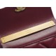 Chanel 22B Enamel Handle Chain Bag Medium Wine Red  