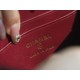 Chanel 22B Enamel Handle Chain Bag Medium Wine Red  