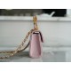 Chanel 22B Enamel Handle Chain Bag Small Pink  