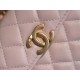 Chanel 22B Enamel Handle Chain Bag Small Pink  