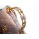 Chanel 22B Enamel Handle Chain Bag Small Pink  