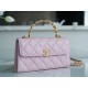 Chanel 22B Enamel Clasp Kelly Large Pink Lambskin  