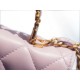 Chanel 22B Enamel Clasp Kelly Large Pink Lambskin  