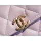 Chanel 22B Enamel Clasp Kelly Large Pink Lambskin  