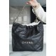 Chanel 22P 22 Bag Black and Gold Caviar Calfskin  