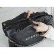 Chanel 22P 22 Bag Black and Gold Caviar Calfskin  