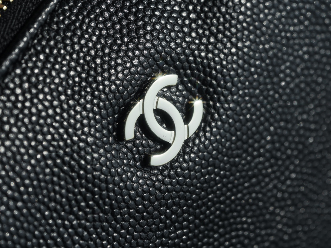 Chanel 22P 22 Bag Black and Gold Caviar Calfskin  