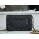 Chanel 22A Gold Black Lizard-Print Calfskin with Vintage Gold Clasp  