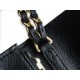 Chanel 22A Gold Black Lizard-Print Calfskin with Vintage Gold Clasp  