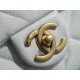 Chanel 22A Gold Flap Mini White Lizard-Print Calfskin with Vintage Gold Clasp  