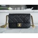 Chanel 22A Gold Flap Mini Lizard-Print Calfskin with Vintage Gold Clasp  