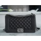 Chanel Leboy Large Quilted Black and Silver Medium Caviar Calfskin  