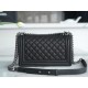 Chanel Leboy Large Quilted Black and Silver Medium Caviar Calfskin  