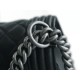 Chanel Leboy Large Quilted Black and Silver Medium Caviar Calfskin  