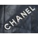 Chanel 22P 22 Bag Large Black with White Buckle Calfskin  