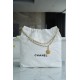 Chanel 22P 22 Bag Large White Glossy Calfskin  