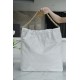 Chanel 22P 22 Bag Large White Glossy Calfskin  