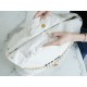 Chanel 22P 22 Bag Large White Glossy Calfskin  